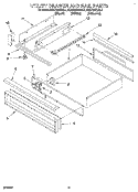 Part Location Diagram of 3185144 Whirlpool Support, Outer Drawer