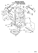 FRAME PARTS Diagram and Parts List for KUCP02IRBL0  KitchenAid Trash Compactor