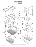 SHELF PARTS Diagram and Parts List for G20EFSB23S10  Whirlpool Refrigerator