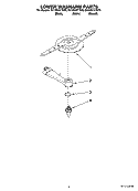 LOWER WASHARM PARTS Diagram and Parts List for DU1061XTST0  Whirlpool Dishwasher