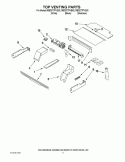 TOP VENTING PARTS Diagram and Parts List for RBD277PVB02  Whirlpool Wall Oven