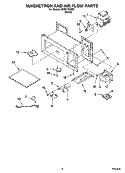 MAGNETRON AND AIR FLOW PARTS Diagram and Parts List for GH9115XEB2  Whirlpool Microwave