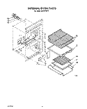 INTERNAL OVEN Diagram and Parts List for SB100PSR0  Whirlpool Range
