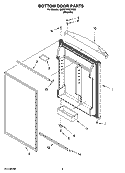 BOTTOM DOOR PARTS Diagram and Parts List for GARF19XXVK00  Whirlpool Refrigerator