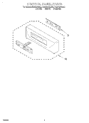 CONTROL PANEL, LITERATURE Diagram and Parts List for KEMS307DBL2  KitchenAid Microwave Oven Combo