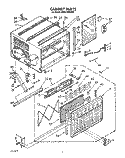 CABINET Diagram and Parts List for BHAC1800XS0  Whirlpool Air Conditioner