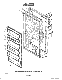DOOR Diagram and Parts List for EV150NXWN02  Whirlpool Freezer