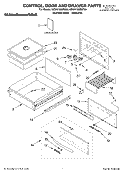 CONTROL, DOOR AND DRAWER PARTS Diagram and Parts List for KEWV105MSS00  KitchenAid Warming Drawer