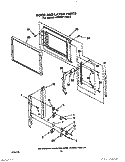 DOOR AND LATCH Diagram and Parts List for KEMI371XBL0  KitchenAid Microwave Oven Combo