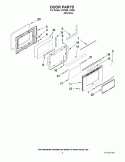 DOOR PARTS Diagram and Parts List for GW399LXUS05  Whirlpool Range