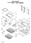 SHELF PARTS Diagram and Parts List for KBRS20ETBL00  KitchenAid Refrigerator