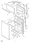 DOOR Diagram and Parts List for ET20GMXFW01  Whirlpool Refrigerator