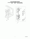 LATCH BOARD PARTS Diagram and Parts List for MT4155SPB5  Whirlpool Microwave
