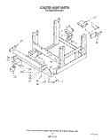 CASTER UNIT Diagram and Parts List for KPDC601S3  KitchenAid Dishwasher