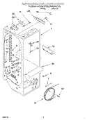 REFRIGERATOR LINER Diagram and Parts List for 4KSRS27QFW02  KitchenAid Refrigerator