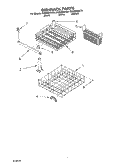 DISHRACK Diagram and Parts List for DU850SWKQ0  Whirlpool Dishwasher