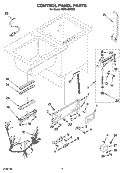 CONTROL PANEL PARTS Diagram and Parts List for KIDS42EPSS0  KitchenAid Dishwasher