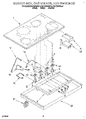 BURNER BOX, GAS VALVES, AND SWITCHES Diagram and Parts List for KGCT365BBL3  KitchenAid Cooktop