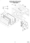 Part Location Diagram of 4365556 Whirlpool HINGE-DOOR