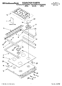 COOKTOP, LITERATURE Diagram and Parts List for KGST300HBT9  KitchenAid Range