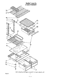 SHELF Diagram and Parts List for ET18NKXRWR2  Whirlpool Refrigerator