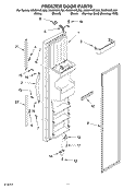 FREEZER DOOR PARTS Diagram and Parts List for GS6SHAXLS03  Whirlpool Refrigerator