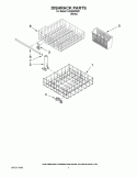 DISHRACK PARTS Diagram and Parts List for IUD4000WQ1  Whirlpool Dishwasher