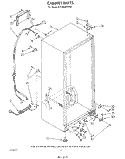 CABINET Diagram and Parts List for EV150NXWN02  Whirlpool Freezer