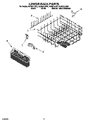 LOWER RACK PARTS Diagram and Parts List for KUDI01ILWH2  KitchenAid Dishwasher