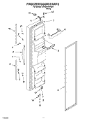 FREEZER DOOR PARTS Diagram and Parts List for 3XES2SHGKQ02  Whirlpool Refrigerator