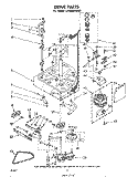 DRIVE Diagram and Parts List for LA3800XMW0  Whirlpool Washer