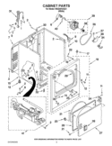 CABINET PARTS Diagram and Parts List for WGD4910XQ1  Whirlpool Dryer