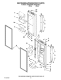 REFRIGERATOR DOOR PARTS Diagram and Parts List for KFIS20XVBL7  KitchenAid Refrigerator