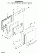 DOOR PARTS Diagram and Parts List for KERS807SBB02  KitchenAid Range
