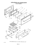 OVEN DOOR AND BROILER Diagram and Parts List for SE950PERW1  Whirlpool Range