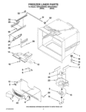 FREEZER LINER PARTS Diagram and Parts List for KBFS22EWBL5  KitchenAid Refrigerator