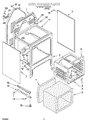 OVEN CHASSIS PARTS Diagram and Parts List for REE32302  Roper Range