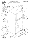 CABINET, LITERATURE Diagram and Parts List for 4VET20NKGN00  Whirlpool Refrigerator