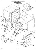TUB ASSEMBLY Diagram and Parts List for DU840CWDQ3  Whirlpool Dishwasher