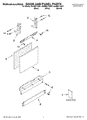 DOOR AND PANEL PARTS Diagram and Parts List for KUDR01TJBT1  KitchenAid Dishwasher