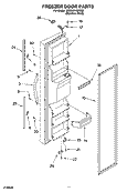 FREEZER DOOR PARTS Diagram and Parts List for 3XES0FHGKS03  Whirlpool Refrigerator