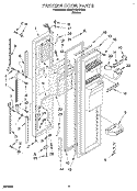 FREEZER DOOR Diagram and Parts List for 6ED22DQXBW00  Whirlpool Refrigerator