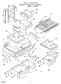 SHELF Diagram and Parts List for KTRP18KDAL07  Whirlpool Refrigerator