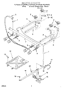 MANIFOLD Diagram and Parts List for SF310BEGW5  Whirlpool Range