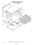 INTERNAL OVEN Diagram and Parts List for SF010EERW2  Whirlpool Range
