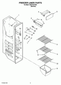 FREEZER LINER PARTS Diagram and Parts List for GS2KVAXVS00  Whirlpool Refrigerator