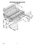 UPPER RACK AND TRACK Diagram and Parts List for KUDS220T2  KitchenAid Dishwasher