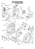 BULKHEAD PARTS Diagram and Parts List for WGD5550SQ0  Whirlpool Dryer