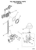 FILL AND OVERFILL PARTS Diagram and Parts List for KUDL01ILBS2  KitchenAid Dishwasher
