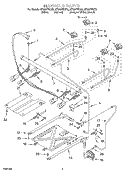 MANIFOLD Diagram and Parts List for SF365PEGT5  Whirlpool Range